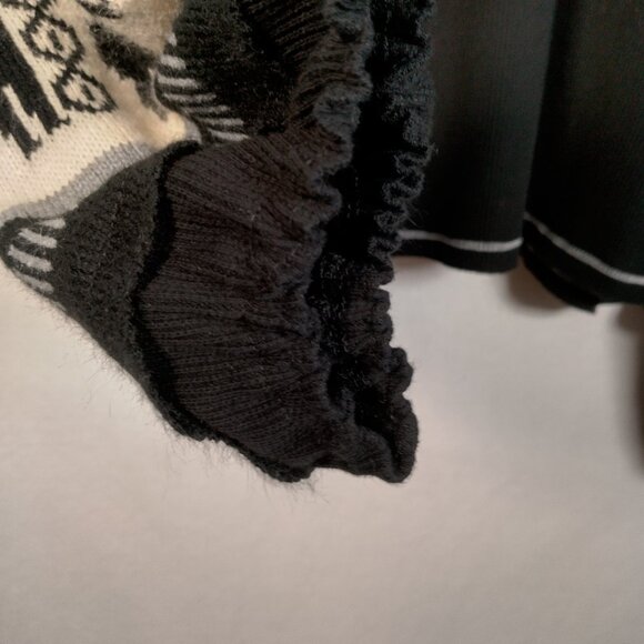 Angel Premium Shirt Plus Size 1X Black Thermal Sweater Sleeves Alpaca Cropped - Picture 11 of 16